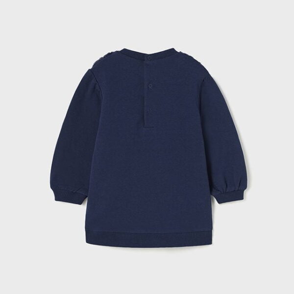 MAYORAL Zimné šaty s kabelkou tmavomodré Faux fur dress with bag baby navy blue 2950 | Welcomebaby.sk