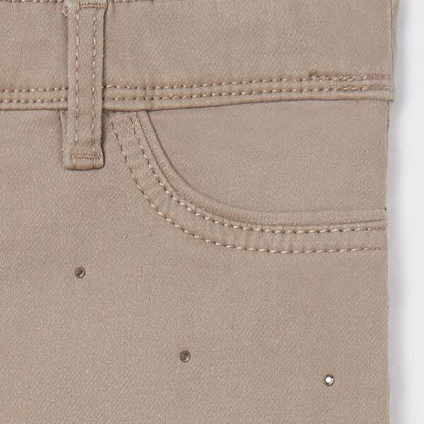 MAYORAL Rifľové legínové nohavice s kamienkami béžové Diamond leggings girl mole 4761 | Welcomebaby.sk