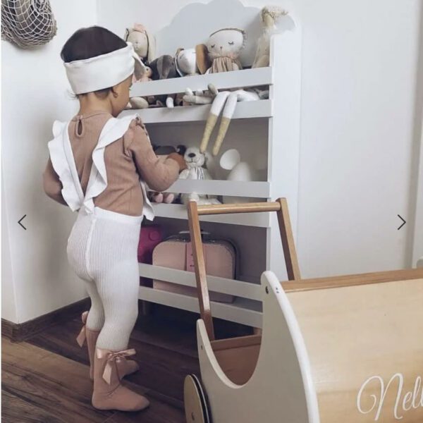 CÓNDOR Pančuchy na traky s volánom krémové bez nožičiek Flounced Suspender Cotton Leggings cream 2401 | Welcomebaby.sk