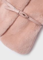 MAYORAL Kožušinová vesta s opaskom ružová Faux fur gilet with belt girl 4312 pink | Welcomebaby.sk