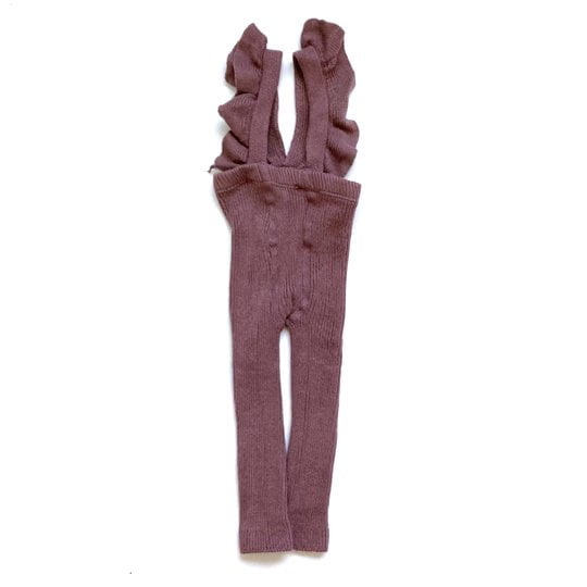 CÓNDOR Pančuchy s volánovými trakmi iris fialkové Flounced Suspender Cotton Leggings 2401 | Welcomebaby.sk