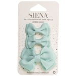 SIENA Elegantná mašľa do vlasov aqua Siena Pack of three hairbow hair clips in two sizes | Welcomebaby.sk