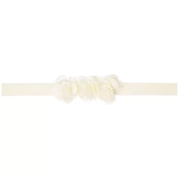 SIENA Baby čelenka krémová s tromi kvetmi Muslin Baby Headband With Three Chiffon Flowers 211107148 | Welcomebaby.sk