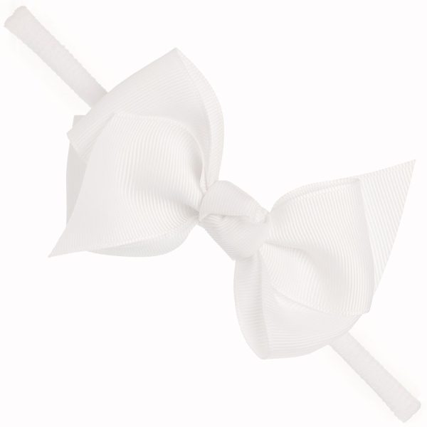 SIENA Baby čelenka biela s veľkou mašľou Baby Headband With Extra Large Hair Bow White 211107260 | Welcomebaby.sk