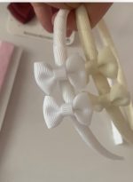 SIENA Čelenka biela s dvomi mini mašličkami Hairband two little bows white 200106405 | Welcomebaby.sk