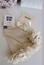 NENA BEBE Tutu podkolienky svetlá béžová Tutu Kneesocks light beige 02 | Welcomebaby.sk