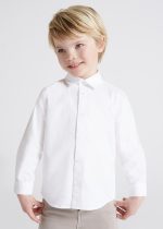 MAYORAL Košeľa s dlhým rukávom biela Long Sleeve Shirt boy white 146 | Welcomebaby.sk