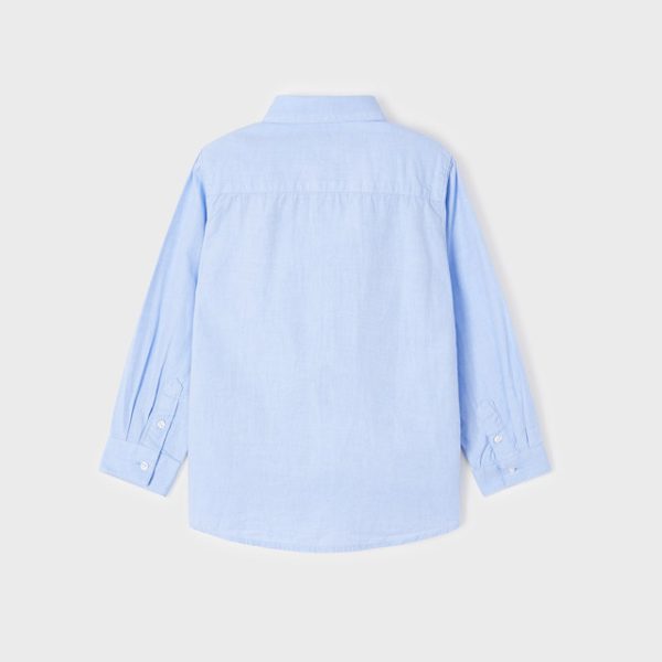 MAYORAL Košeľa svetlomodrá Long Sleeve Shirt boy light blue 146 | Welcomebaby.sk