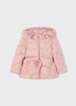 MAYORAL Krátka bunda ružová s kožušinovou kabelkou Padded Jacket With Bum Bag 4492 | Welcomebaby.sk