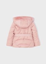 MAYORAL Krátka bunda ružová s kožušinovou kabelkou Padded Jacket With Bum Bag 4492 | Welcomebaby.sk