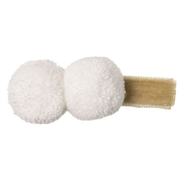 Welcome Baby Sponka s brmbolcami krémová Clip two pompoms cream | Welcomebaby.sk