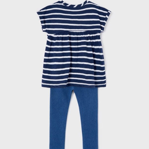 MAYORAL Legínový tunikový setmodrý Legging set blue striped 3763 | Welcomebaby.sk