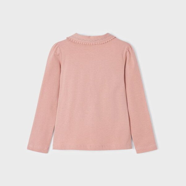 MAYORAL Polo tričko ružové s golierom a dlhým rukávom Polo Long Sleeve girl 131 | Welcomebaby.sk