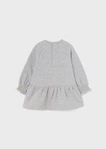 Teplákové šaty sivé s gumičkovými rukávmi Fleece dress baby Mayoral silver 2956 | Welcomebaby.sk