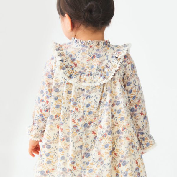 ABEL & LULA Kvetované šaty krémové s volánom Floral Dress nude 5514 | Welcomebaby.sk