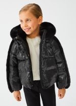 ABEL & LULA Trblietavá bunda čierna krátka Taffeta jacket black 5833 | Welcomebaby.sk