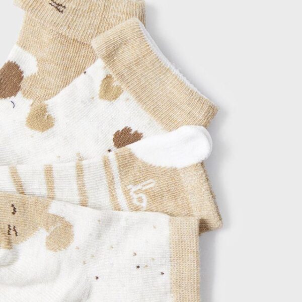 MAYORAL Ponožky hnedé Set 4 socks brown 9540 | Welcomebaby.sk