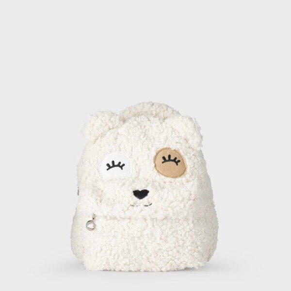 MAYORAL Vlnený huňatý ruksak krémový Wool backpack cream 10371 | Welcomebaby.sk