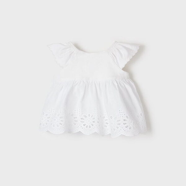 MAYORAL Madeira tričko biele newborn Tshirt white 1026 | Welcomebaby.sk
