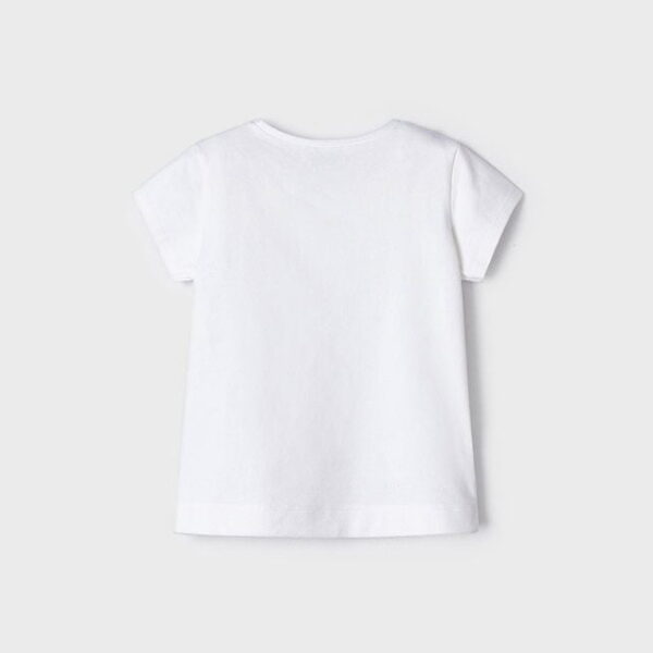 MAYORAL Tričko s kvetom biele Tshirt flower white 174 | Welcomebaby.sk
