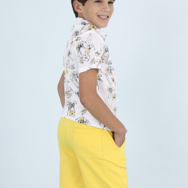 MAYORAL Kraťasy žlté chlapčenské Fleece shorts yellow boys 600 | Welcomebaby.sk