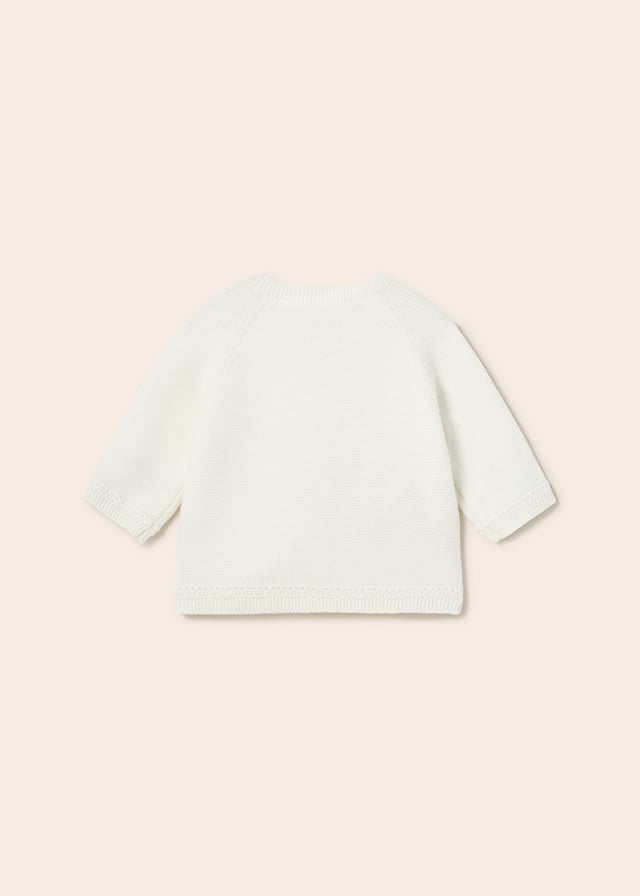MAYORAL Chlapčenský pletený sveter biely na gombíky Cotton knit kardigan white 1360 | Welcomebaby.sk