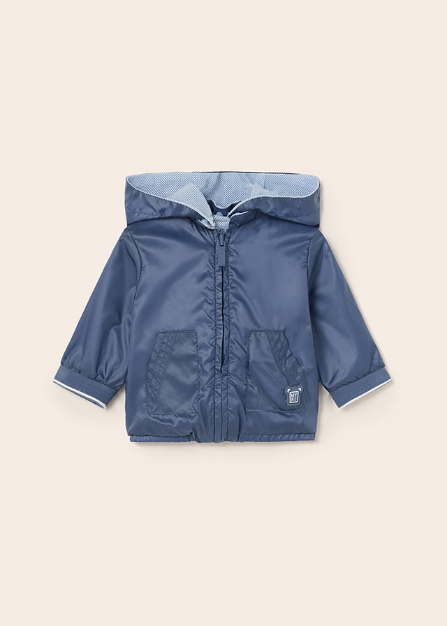 MAYORAL Chlapčenská modrá prechodná obojstranná bunda Reversible windbreaker jacket 1404 | Welcomebaby.sk