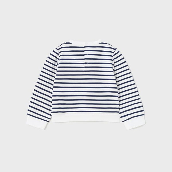 MAYORAL Pruhovaná mikina modrá Striped jumper blue 1405 | Welcomebaby.sk