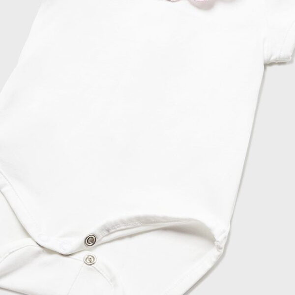MAYORAL Body s volánom biele ružové Body with ruffle white pink 1733 | Welcomebaby.sk