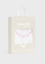 MAYORAL Body s volánom biele ružové Body with ruffle white pink 1733 | Welcomebaby.sk