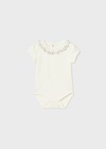 MAYORAL Body s volánom krémové Body with ruffle cream 1733 | Welcomebaby.sk