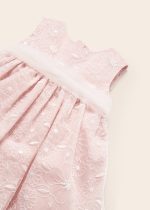 MAYORAL Dievčenské ružové tylové kvetované šaty Embroidered organza dress baby pink 1948 | Welcomebaby.sk