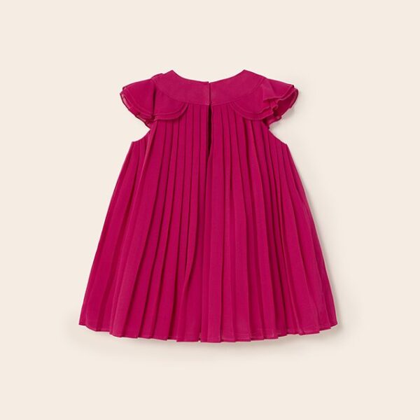 MAYORAL Šaty tmavoružové s volánikmi Pleated dress dark pink 1960 | Welcomebaby.sk