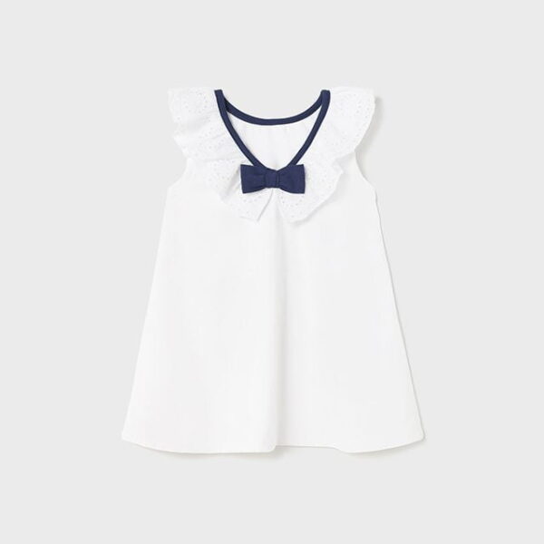 MAYORAL Šaty s ozdobným volánikom a vzorom biele Dress with ruffle white 1965 | Welcomebaby.sk