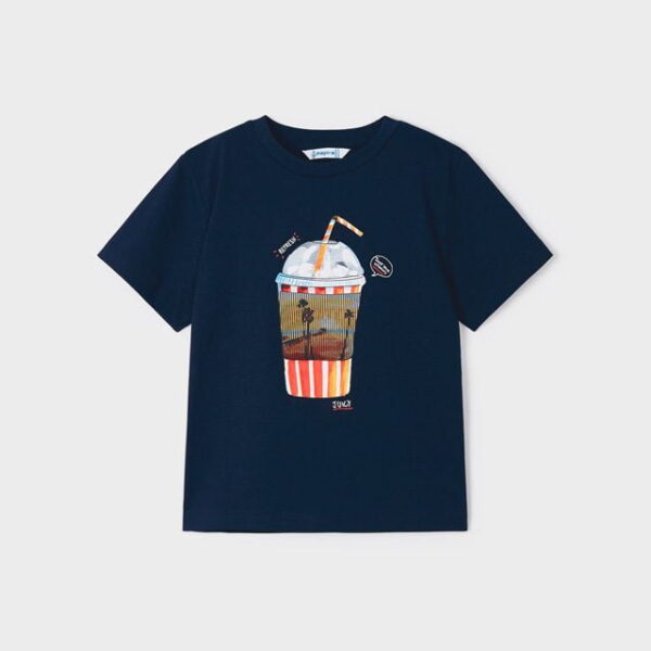 MAYORAL Tričko s potlačou tmavomodré Tshirt with print dark blue 3014 | Welcomebaby.sk