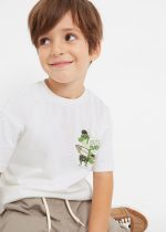 MAYORAL Tričko s krokodílom krémové Tshirt with crocodile cream 3015 | Welcomebaby.sk