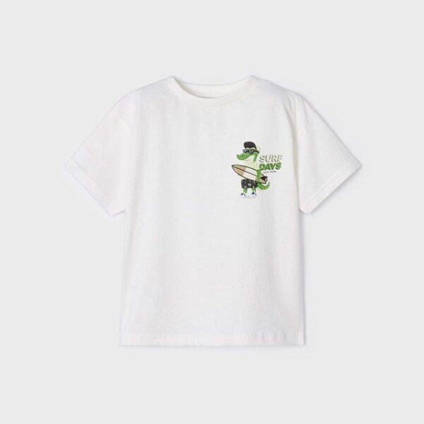 MAYORAL Tričko s krokodílom krémové Tshirt with crocodile cream 3015 | Welcomebaby.sk