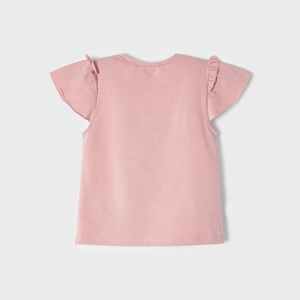 MAYORAL Tričko so vzorom a volánikmi ružové Tshirt with a pattern and ruffles pink 3055 | Welcomebaby.sk