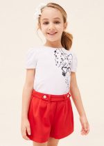 MAYORAL Tričko s krátkym rukávom a potlačou biele Tshirt with short sleeves white 3056 | Welcomebaby.sk