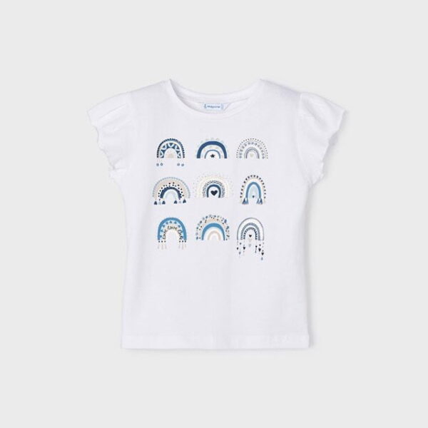 MAYORAL Tričko s krátkym rukávom a potlačou biele Short sleeves Tshirt with print white 3062 | Welcomebaby.sk