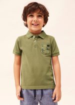 MAYORAL Polo tričko s krátkym rukávom a vreckom olivové Polo tshirt olive 3149 | Welcomebaby.sk