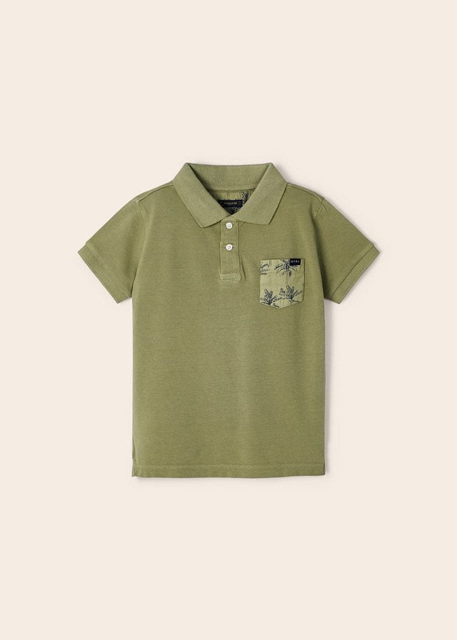 MAYORAL Polo tričko s krátkym rukávom a vreckom olivové Polo tshirt olive 3149