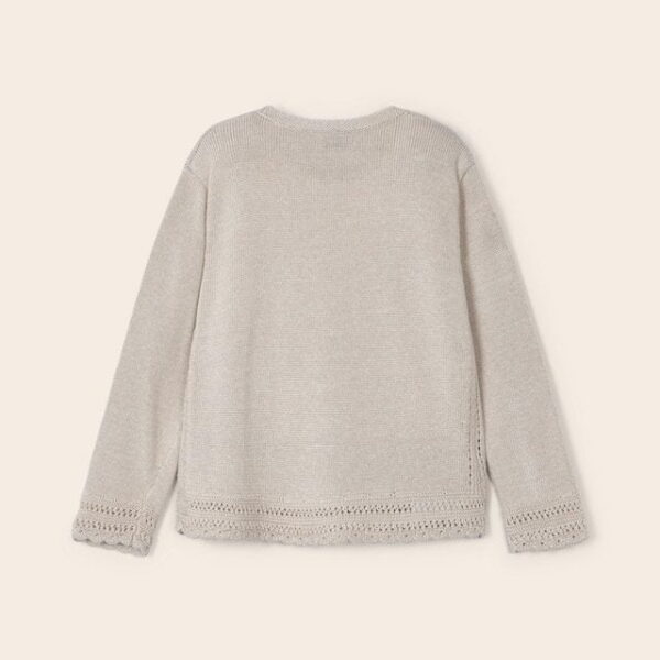 MAYORAL Sveter s jemným vzorom béžový Sweater with a delicate pattern beige 3344 | Welcomebaby.sk