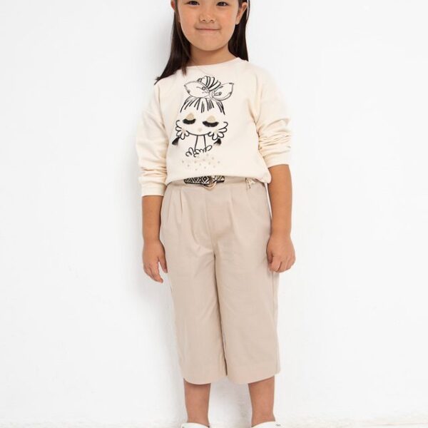 MAYORAL Mikina s postavičkou béžová Jumper beige 3435 | Welcomebaby.sk