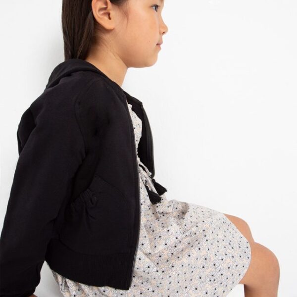 MAYORAL Mikina na zips čierna Hoodie with zip black 3441 | Welcomebaby.sk