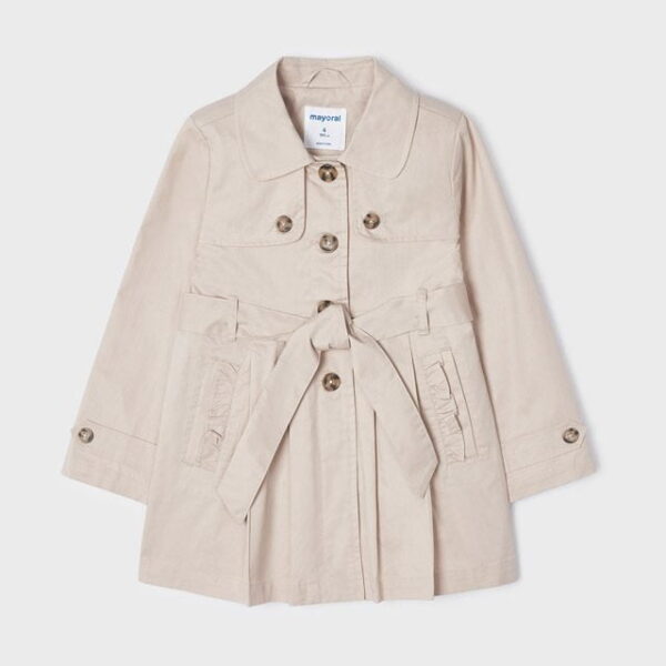MAYORAL Trenčkot bez kapucne béžový Trench coat without hood beige 3446 | Welcomebaby.sk