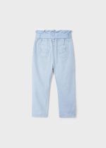 MAYORAL Dlhé nohavice s viazaním bledomodré Long pants with tying light blue 3502 | Welcomebaby.sk