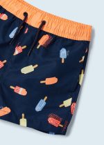 MAYORAL Plavky chlapčenské so vzorom tmavomodré Swim shorts with print dark blue 3686 | Welcomebaby.sk