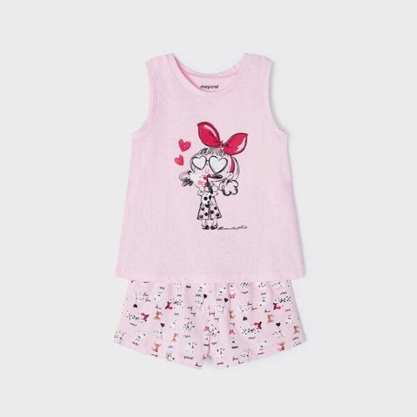 MAYORAL Pyžamo s krátkym rukávom ružové Pajamas with short sleeves pink 3775 | Welcomebaby.sk
