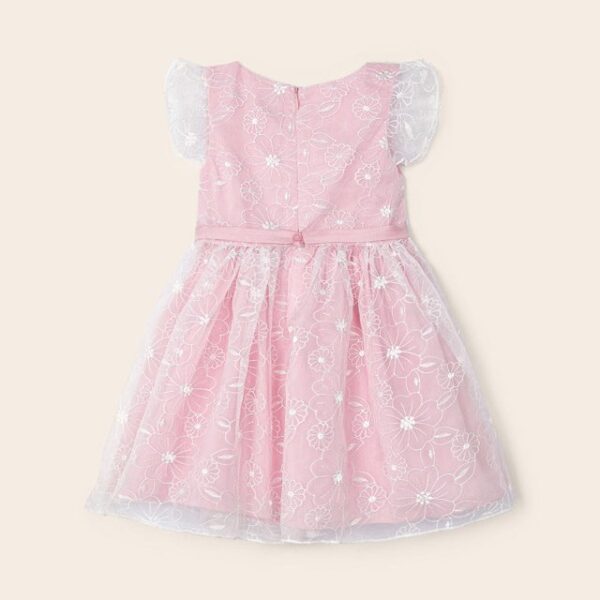 MAYORAL Vyšívané šaty ružové Embroidered dress pink 3911 | Welcomebaby.sk